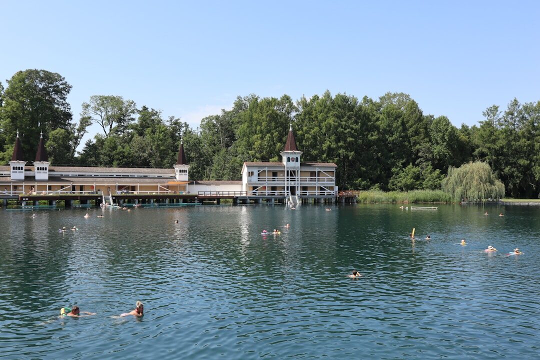 Seniors relaxing at a thermal spa resort in Slovakia