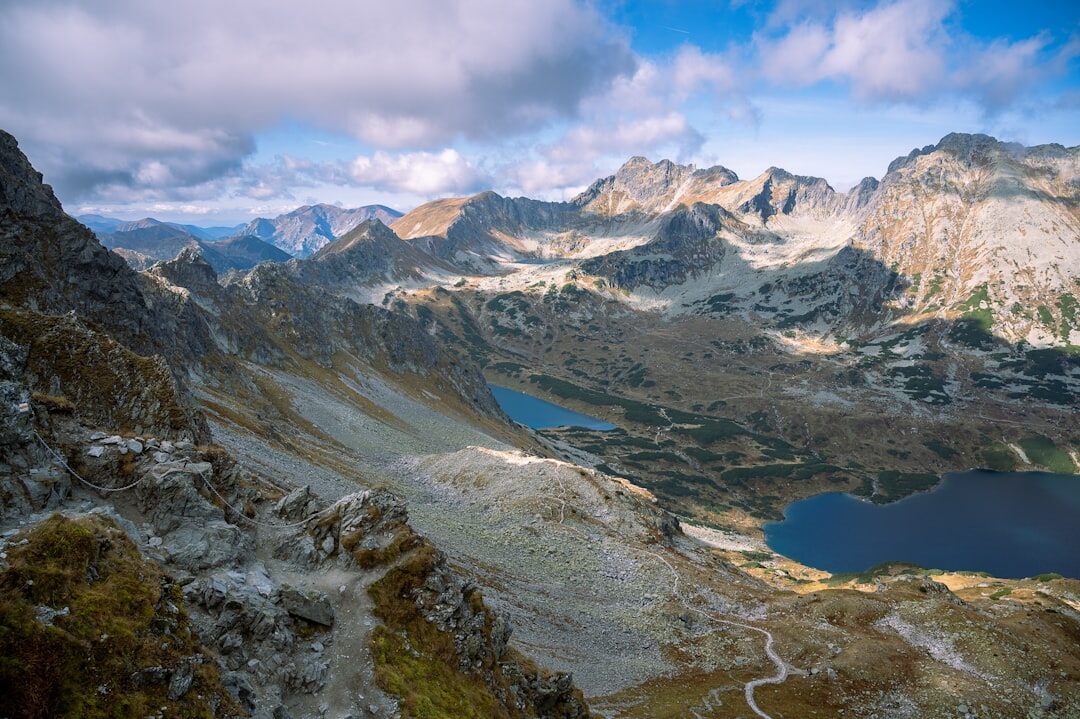 Group of seniors hiking in the High Tatras mountains in Slovakia